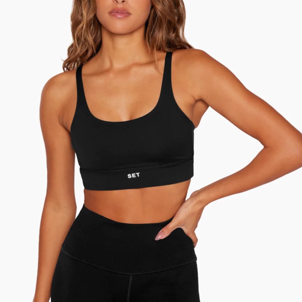 SET ACTIVE Luxform Scoop neck bra in onyx